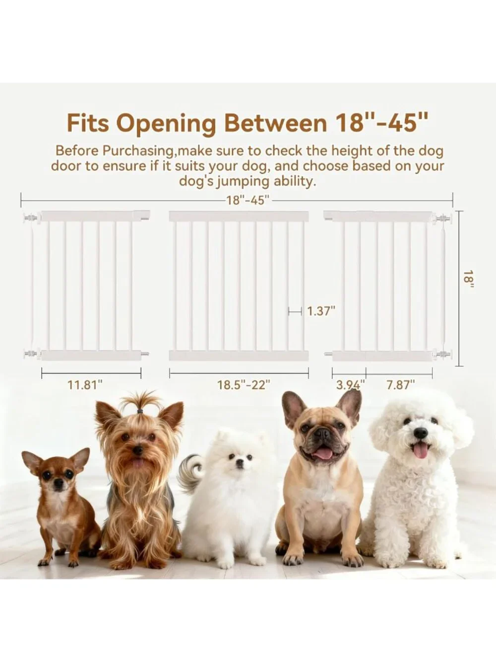 Adjustable Extra Wide Dog Gate 18